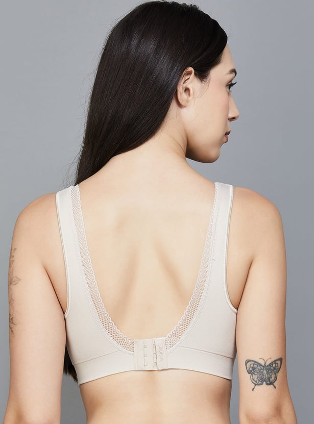 ENAMOR Solid Padded Non-Wired T-shirt Bra