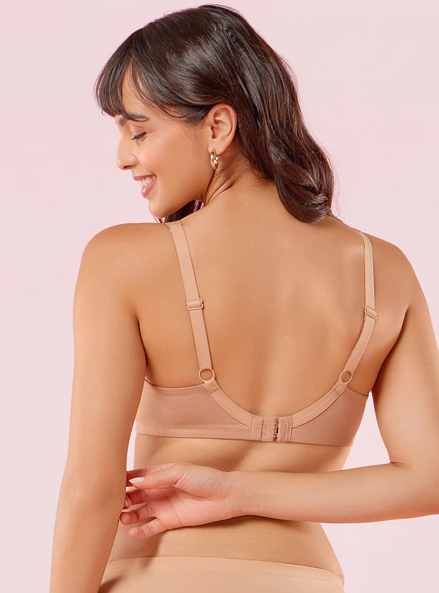 ENAMOR Solid Padded Non-Wired High Coverage T-shirt Bra