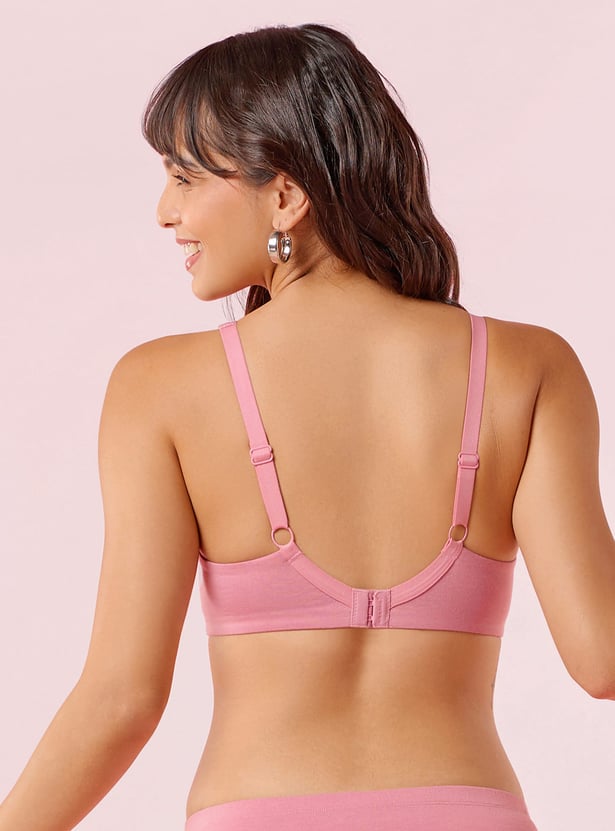 ENAMOR Solid Padded Non-Wired High Coverage T-shirt Bra