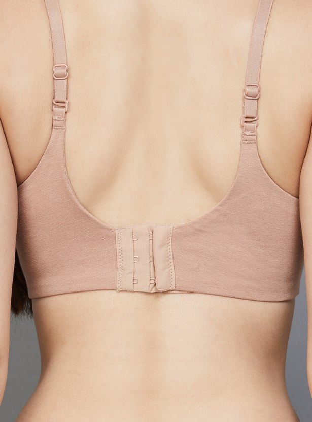 ENAMOR Solid Padded Non-Wired Push-Up Bra