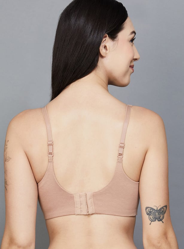 ENAMOR Solid Padded Non-Wired Push-Up Bra