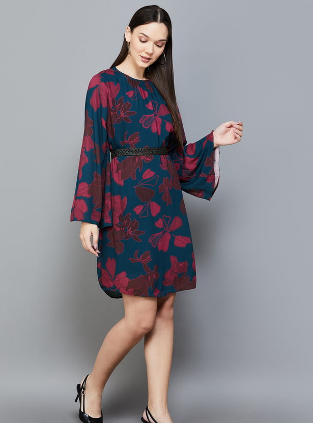 AND Floral Print A-Line Dress