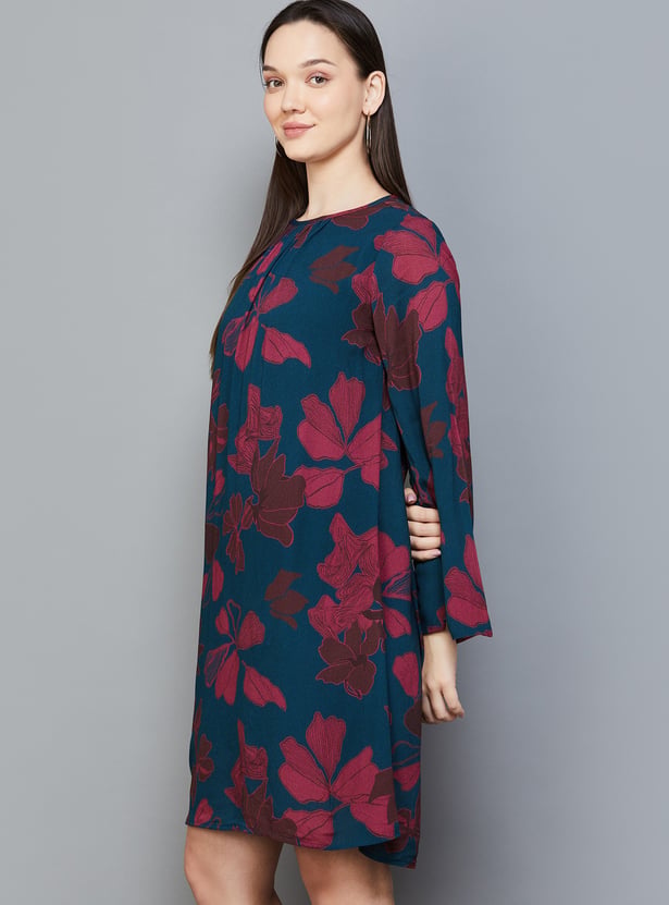 AND Floral Print A-Line Dress