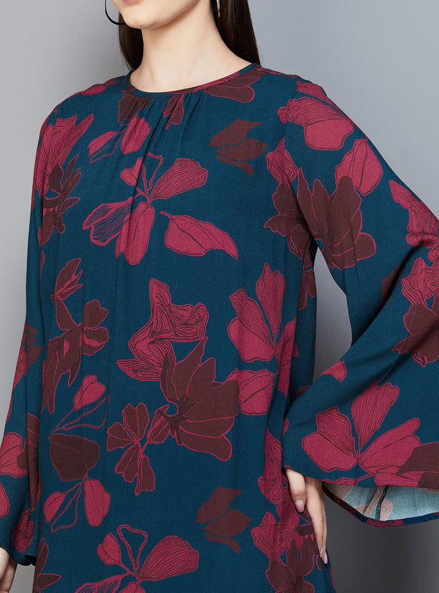 AND Floral Print A-Line Dress