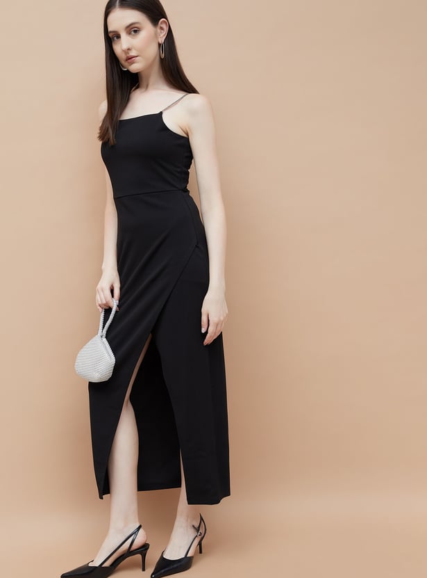 CODE Embellished Strap Asymmetric Dress