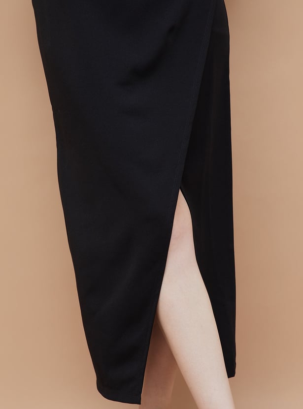 CODE Embellished Strap Asymmetric Dress