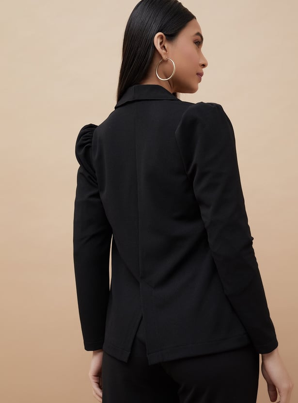 CODE Panelled Shawl Collar Single Breasted Blazer