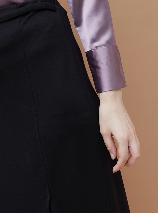 CODE CLASSIC Solid Slitted Skirt