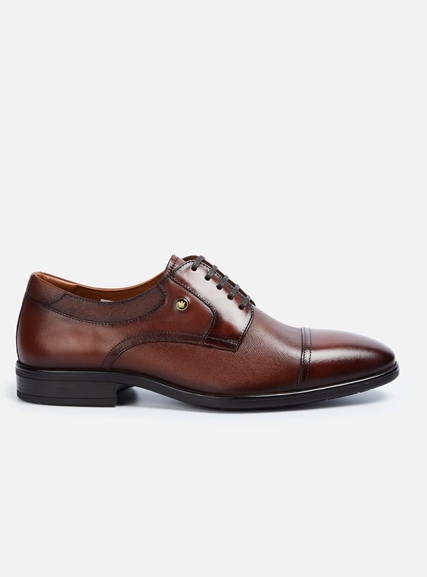 LOUIS PHILIPPE Textured Derby Shoes