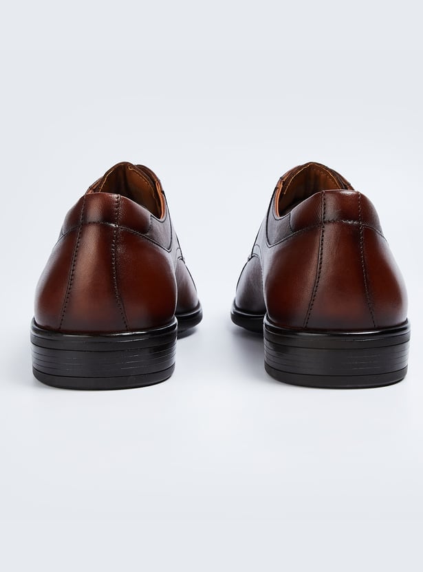 LOUIS PHILIPPE Textured Derby Shoes