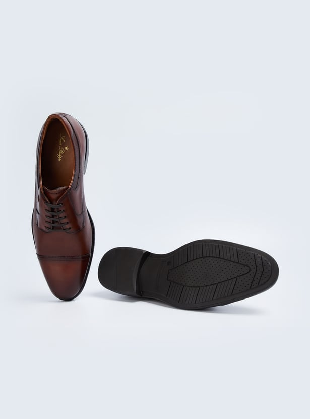 LOUIS PHILIPPE Textured Derby Shoes