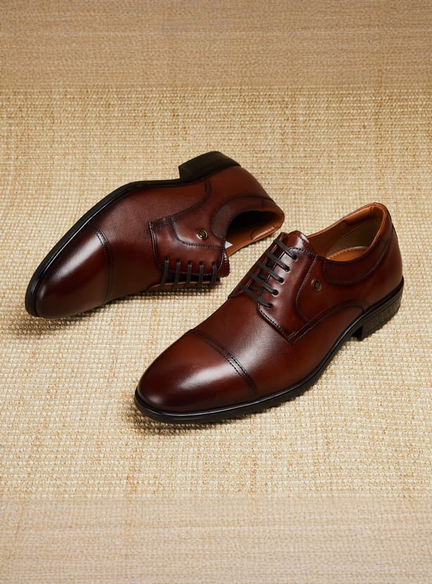 LOUIS PHILIPPE Textured Derby Shoes