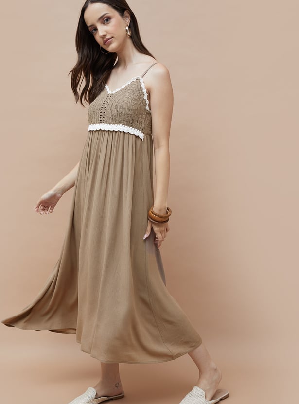 GINGER Crochet A-Line Dress