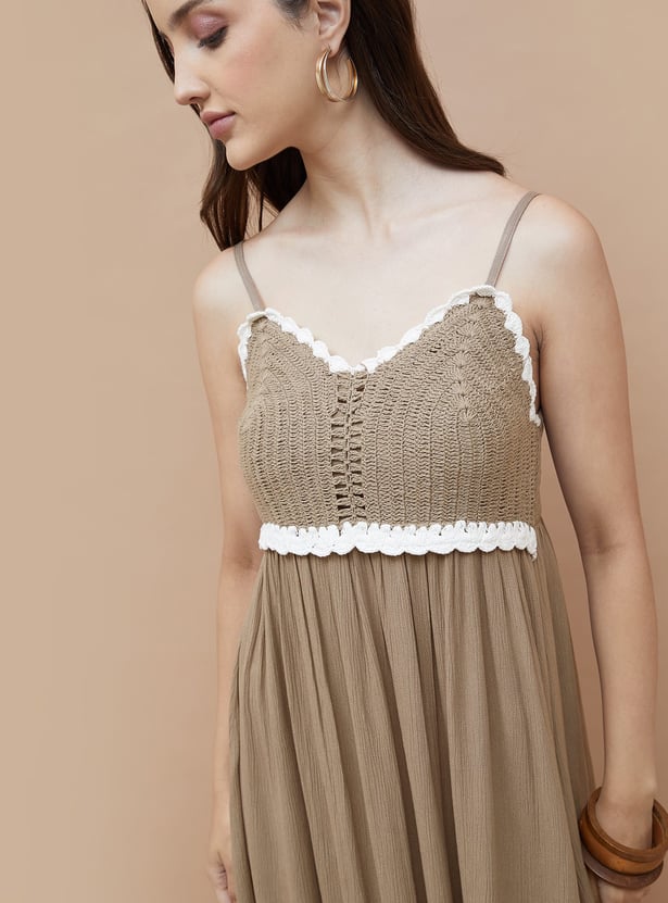 GINGER Crochet A-Line Dress