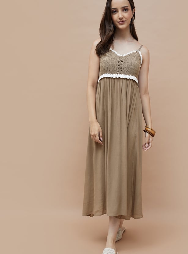 GINGER Crochet A-Line Dress