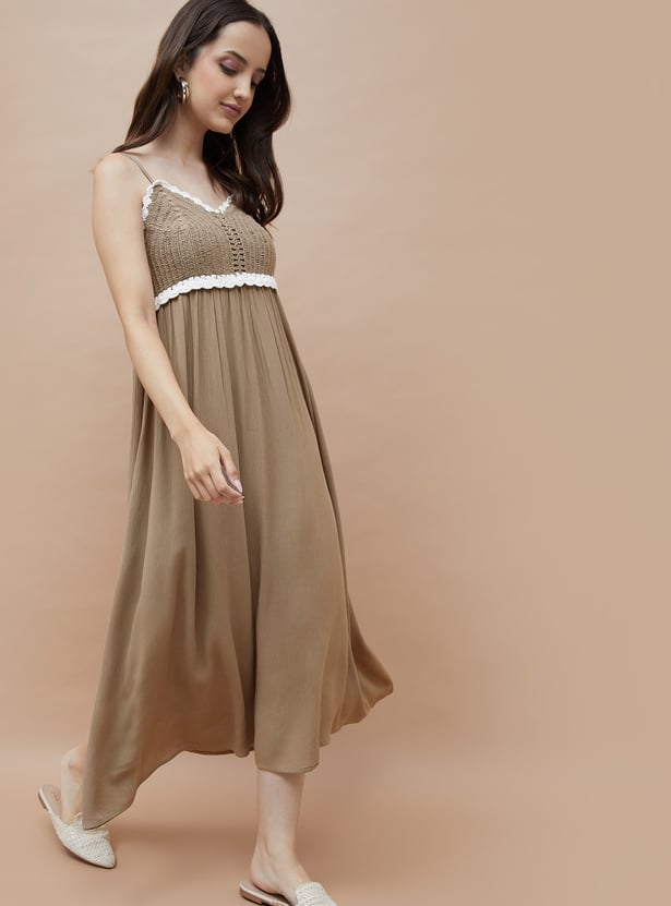 GINGER Crochet A-Line Dress