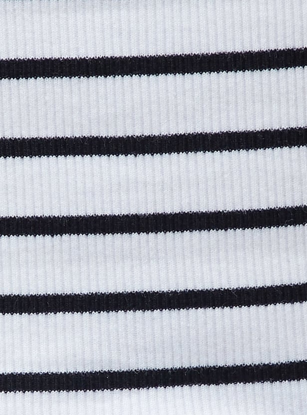 GINGER Striped Crop Top
