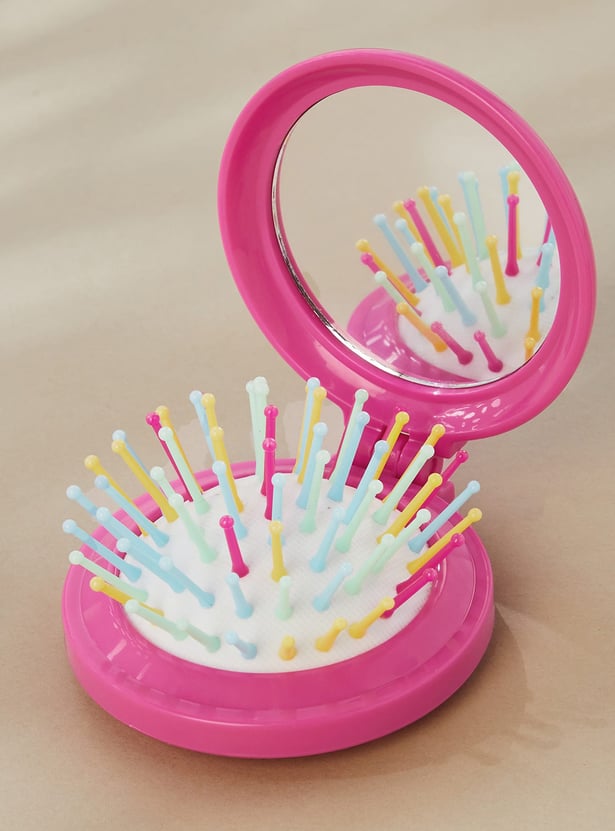FAME FOREVER Unicorn Folding Hair Brush with Mirror