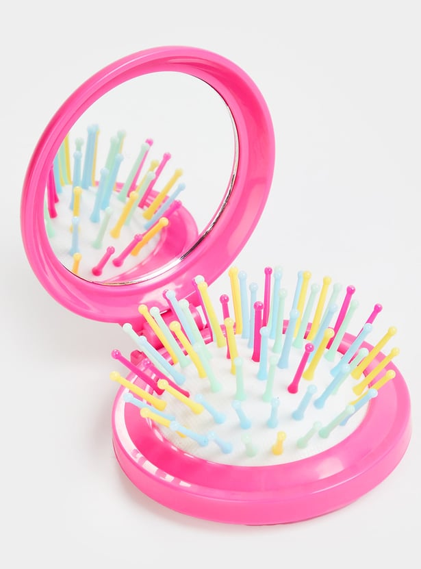 FAME FOREVER Unicorn Folding Hair Brush with Mirror