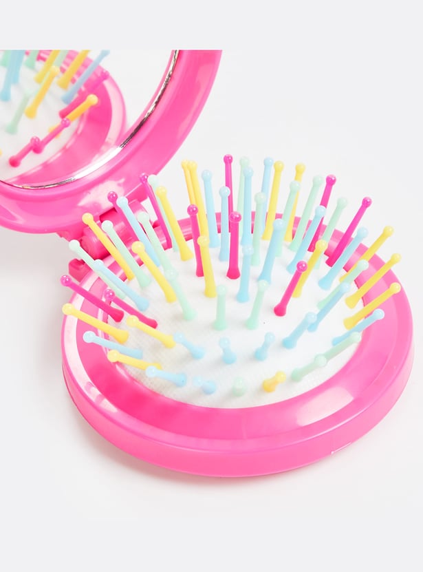 FAME FOREVER Unicorn Folding Hair Brush with Mirror