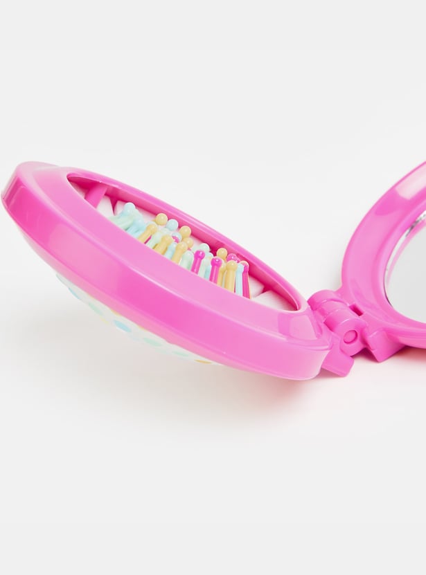 FAME FOREVER Unicorn Folding Hair Brush with Mirror