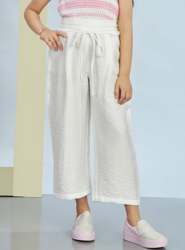 PEPPERMINT Girls Textured Trousers