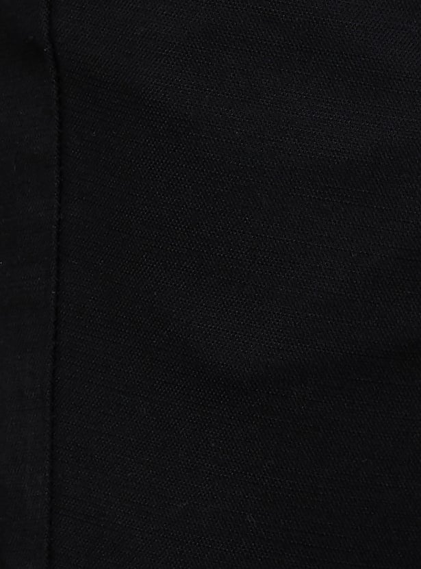 INDIAN TERRAIN Solid Brooklyn Trousers (Slim Straight)