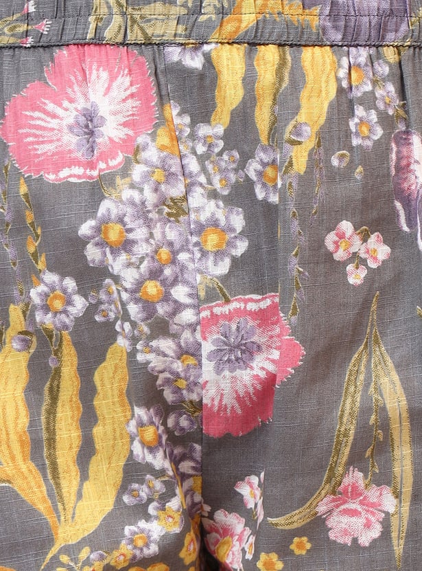 W Floral Print Straight Kurta Set