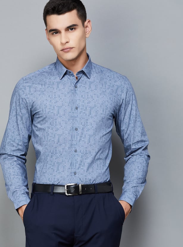 LOUIS PHILIPPE Printed Super Slim Formal Shirt