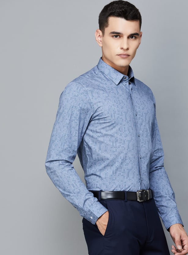 LOUIS PHILIPPE Printed Super Slim Formal Shirt
