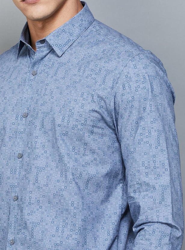 LOUIS PHILIPPE Printed Super Slim Formal Shirt