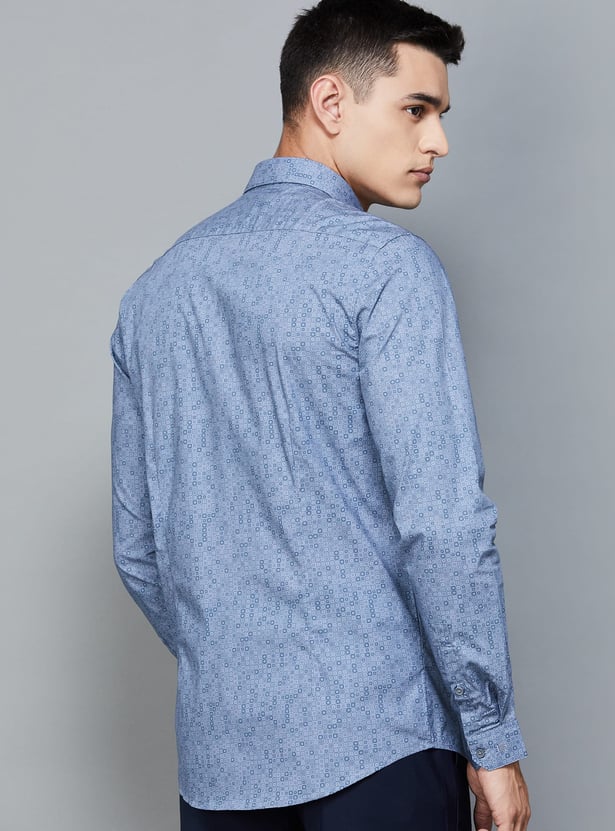 LOUIS PHILIPPE Printed Super Slim Formal Shirt
