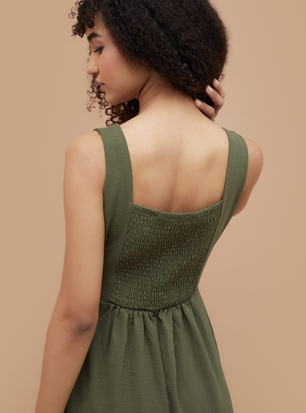 GINGER Textured Wide Leg Jumpsuit