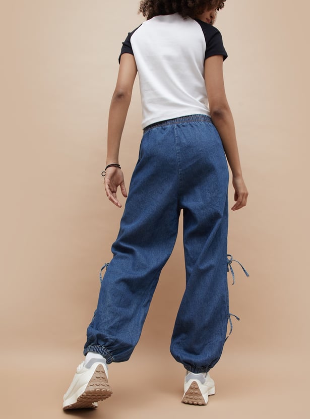 GINGER Solid Denim Joggers