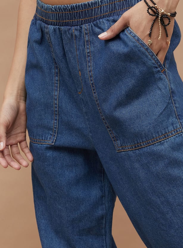 GINGER Solid Denim Joggers