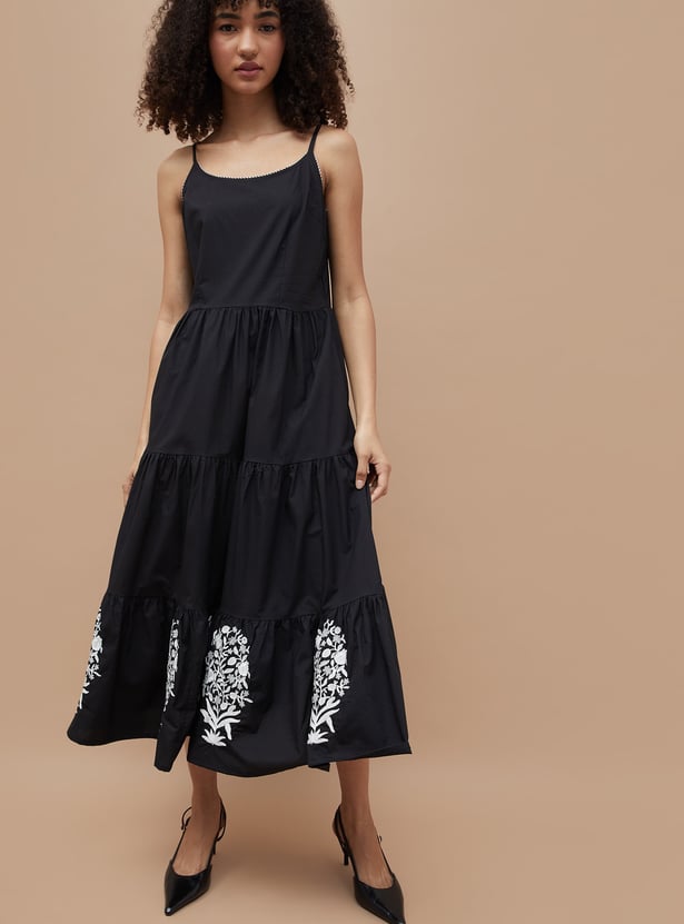 COLOUR ME Floral Print Tiered Dress with Jacket