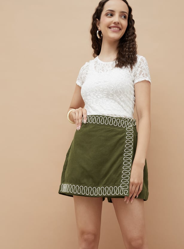 COLOUR ME Embroidered Skort