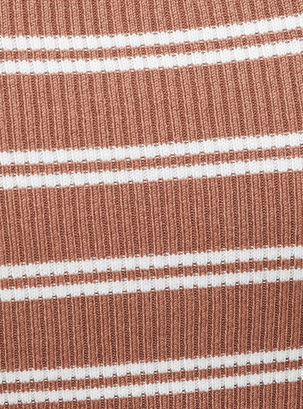 CODE CLASSIC Striped V-neck Top