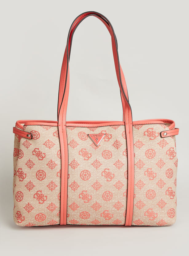 GUESS Beyza Girlfriend Monogram Print Shoulder Bag