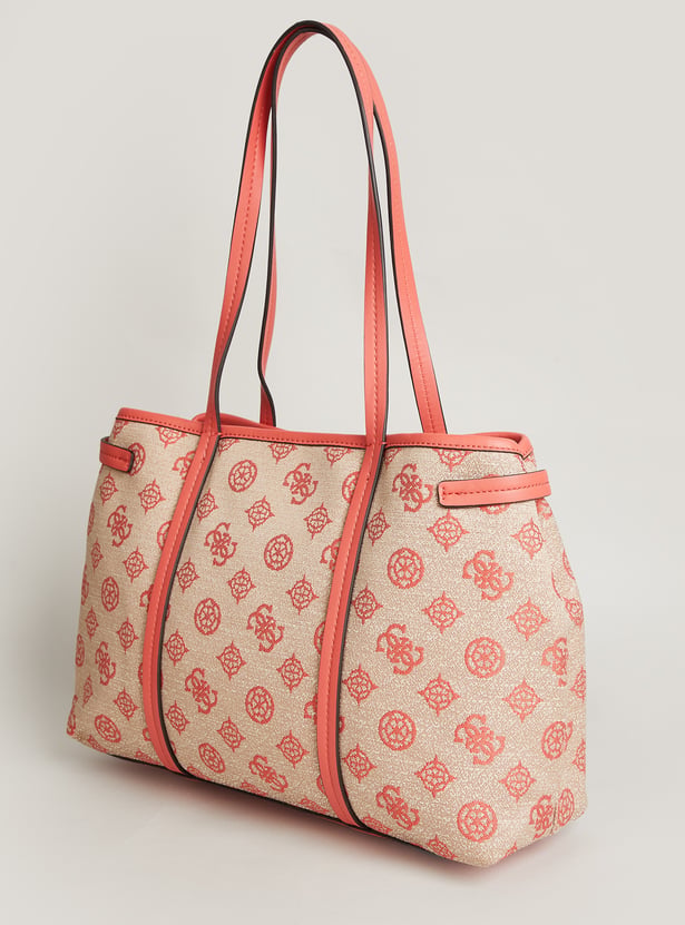 GUESS Beyza Girlfriend Monogram Print Shoulder Bag