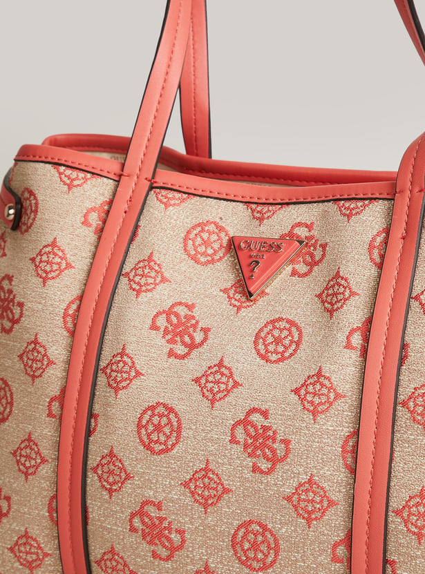 GUESS Beyza Girlfriend Monogram Print Shoulder Bag