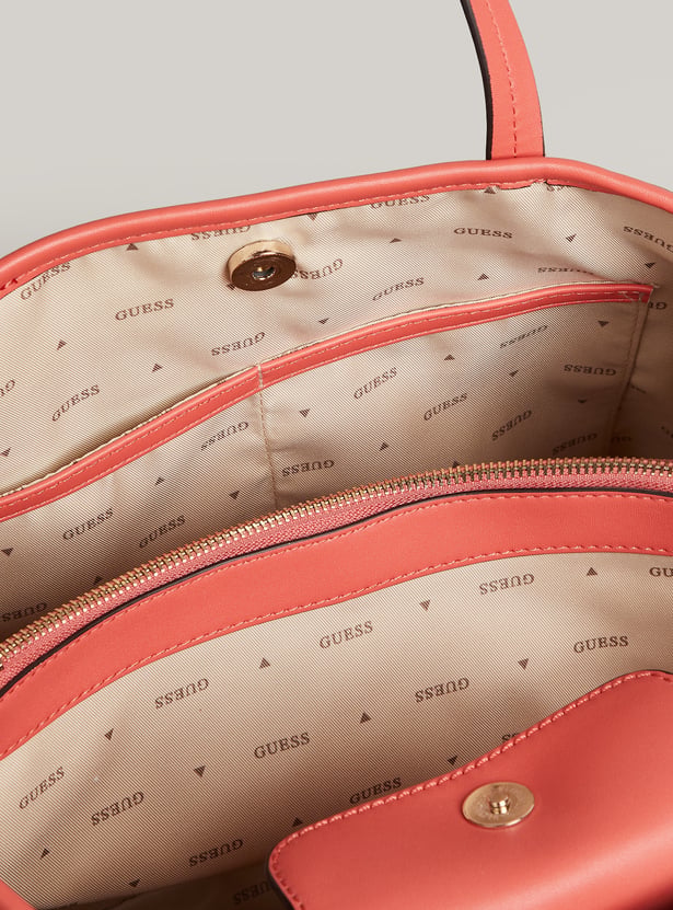 GUESS Beyza Girlfriend Monogram Print Shoulder Bag
