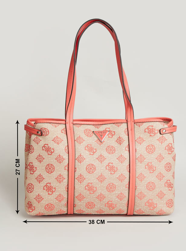 GUESS Beyza Girlfriend Monogram Print Shoulder Bag