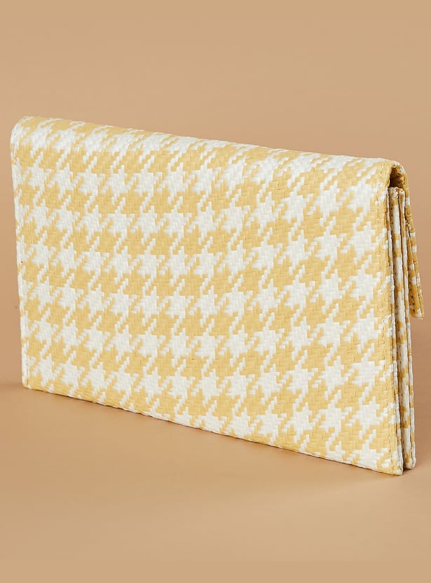 CODE Houndstooth Textured Clutch