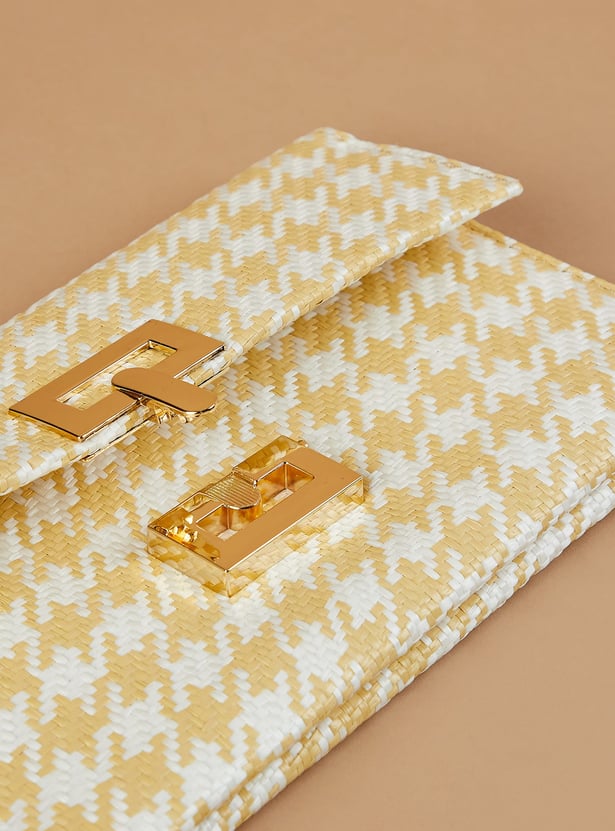 CODE Houndstooth Textured Clutch
