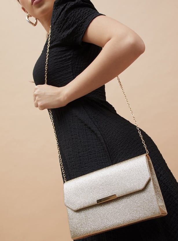 CODE Basket Weave Clutch