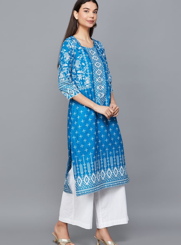 BIBA Ethnic Motif Straight Kurta