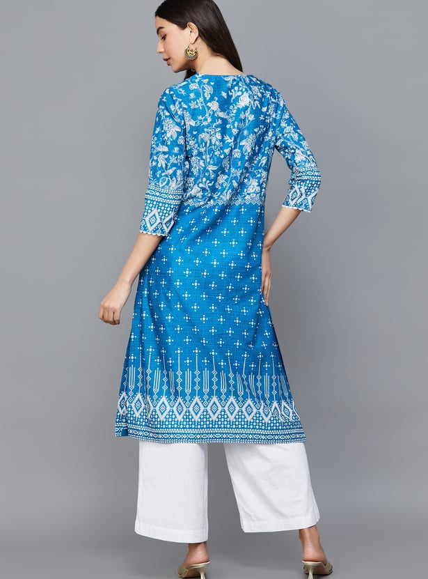 BIBA Ethnic Motif Straight Kurta