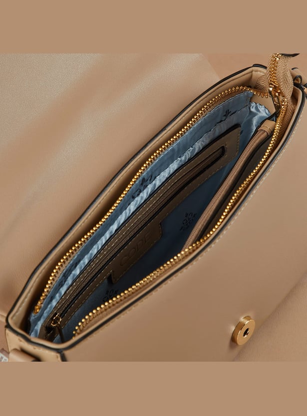 CODE Quilted Sling Bag with Scarf Detail