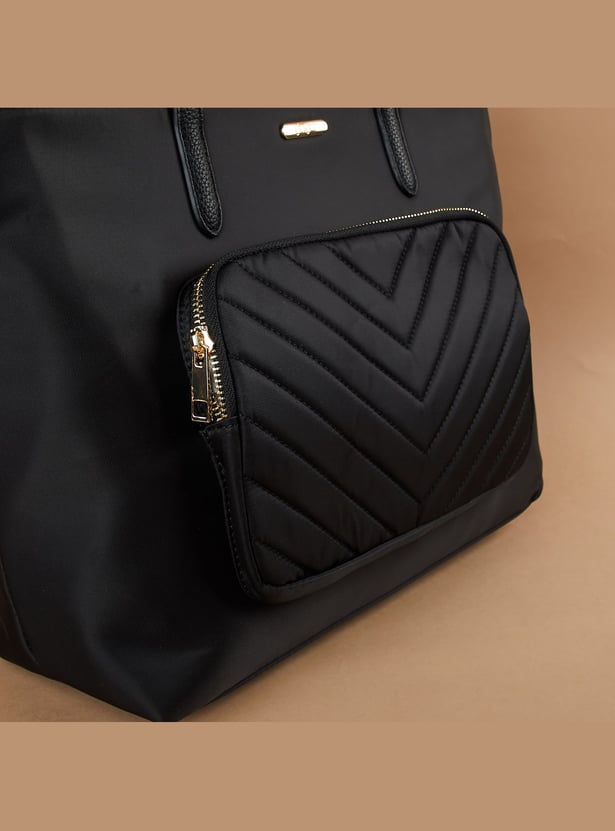 GINGER Quilted Pocket Shoulder Bag